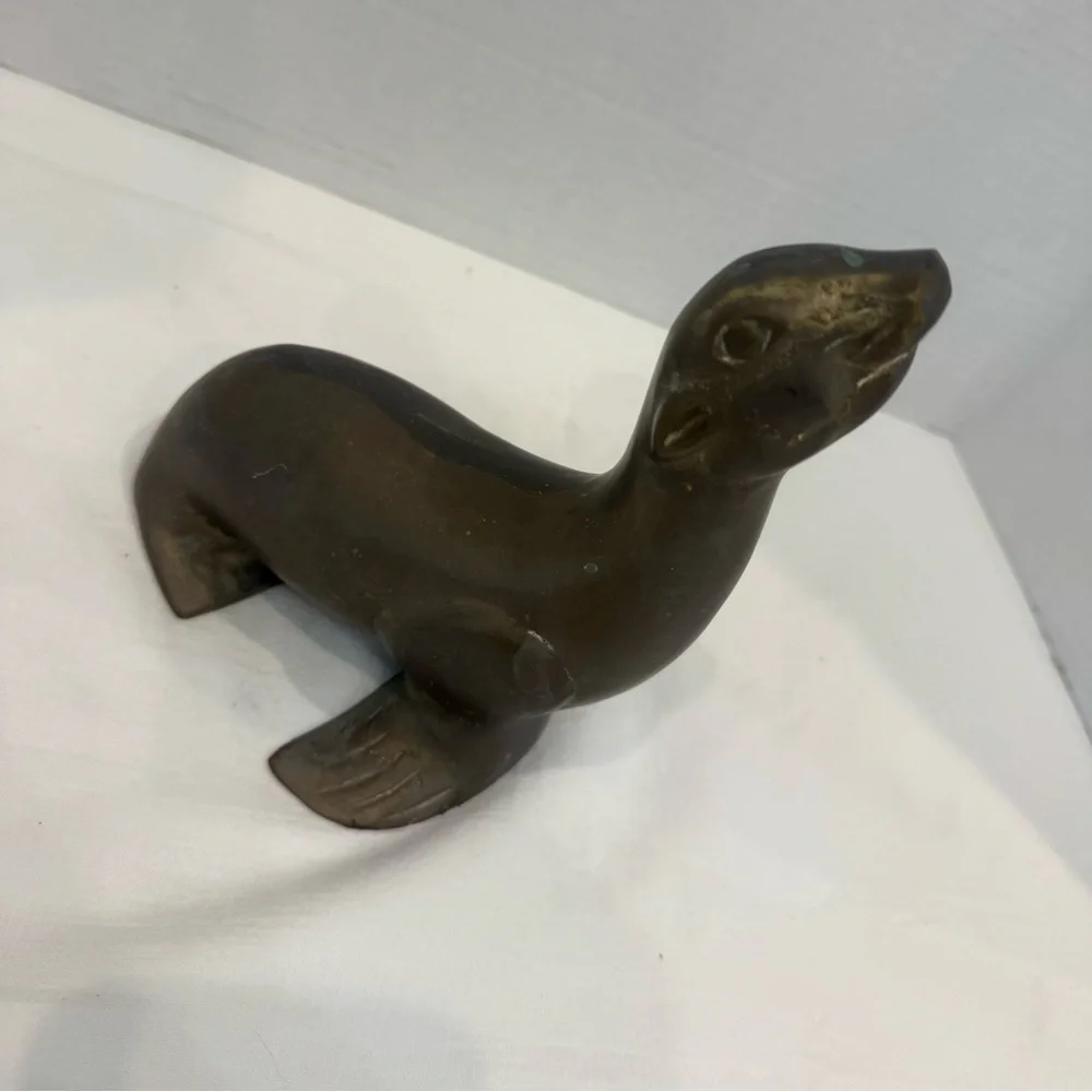 Seal Sea Lion Brass • Vintage Coastal Perfection Heavy Solid - Picture 2 of 10